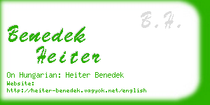 benedek heiter business card